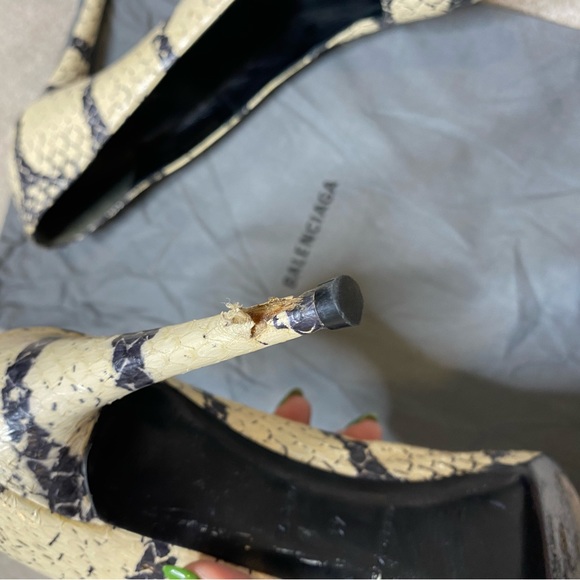 Balenciaga Black and White Snake Pumps Women’s Size 11 - Picture 4 of 10